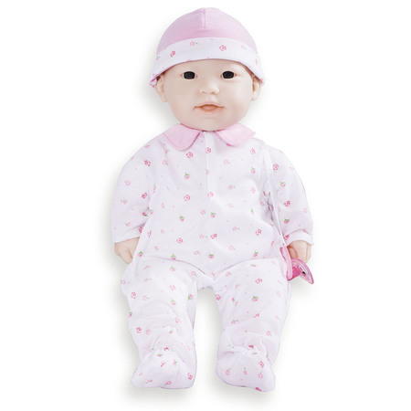 JC TOYS La Baby Soft 16in. Baby Doll, Pink with Pacifier, Asian 15032
